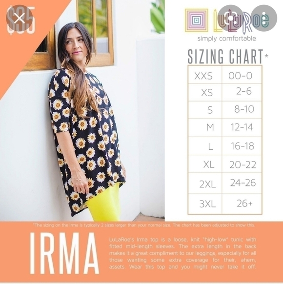 NWT Lularoe Irma, brown/black leopard faces on black base, size L - Picture 6 of 6